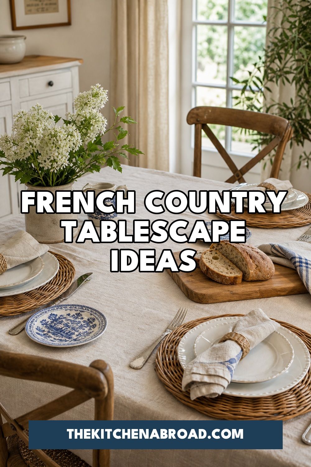 25 French Country Tablescape Ideas for Rustic Elegance Pinterest pin for French Country Tablescape Ideas