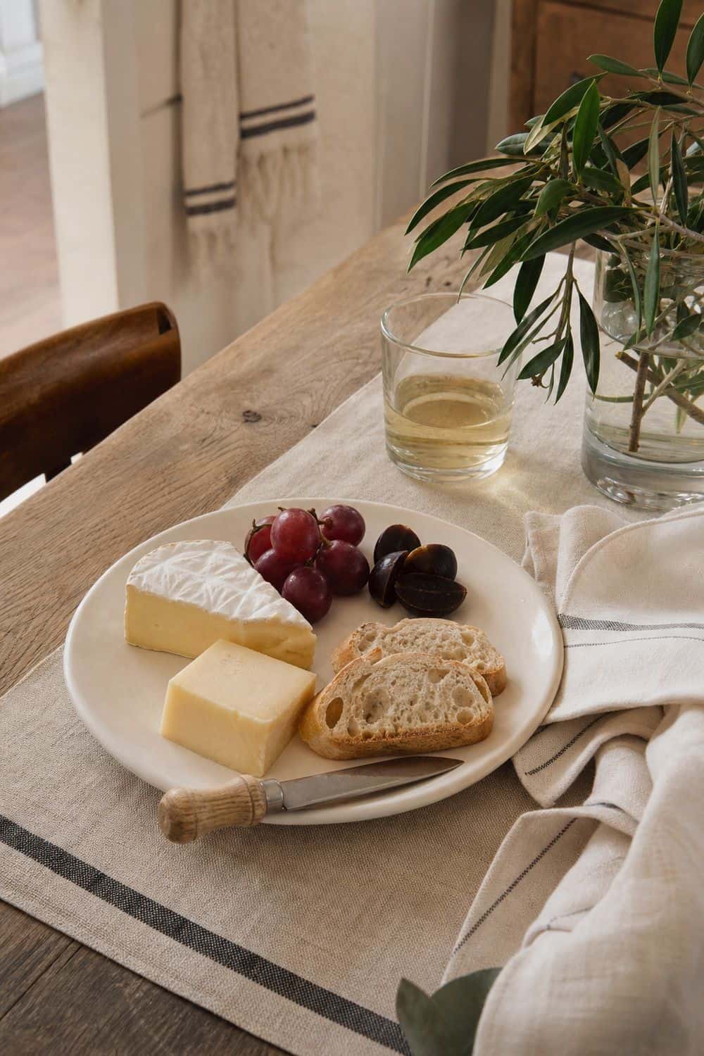 25 French Country Tablescape Ideas for Rustic Elegance 12. Small Cheese Course Zone