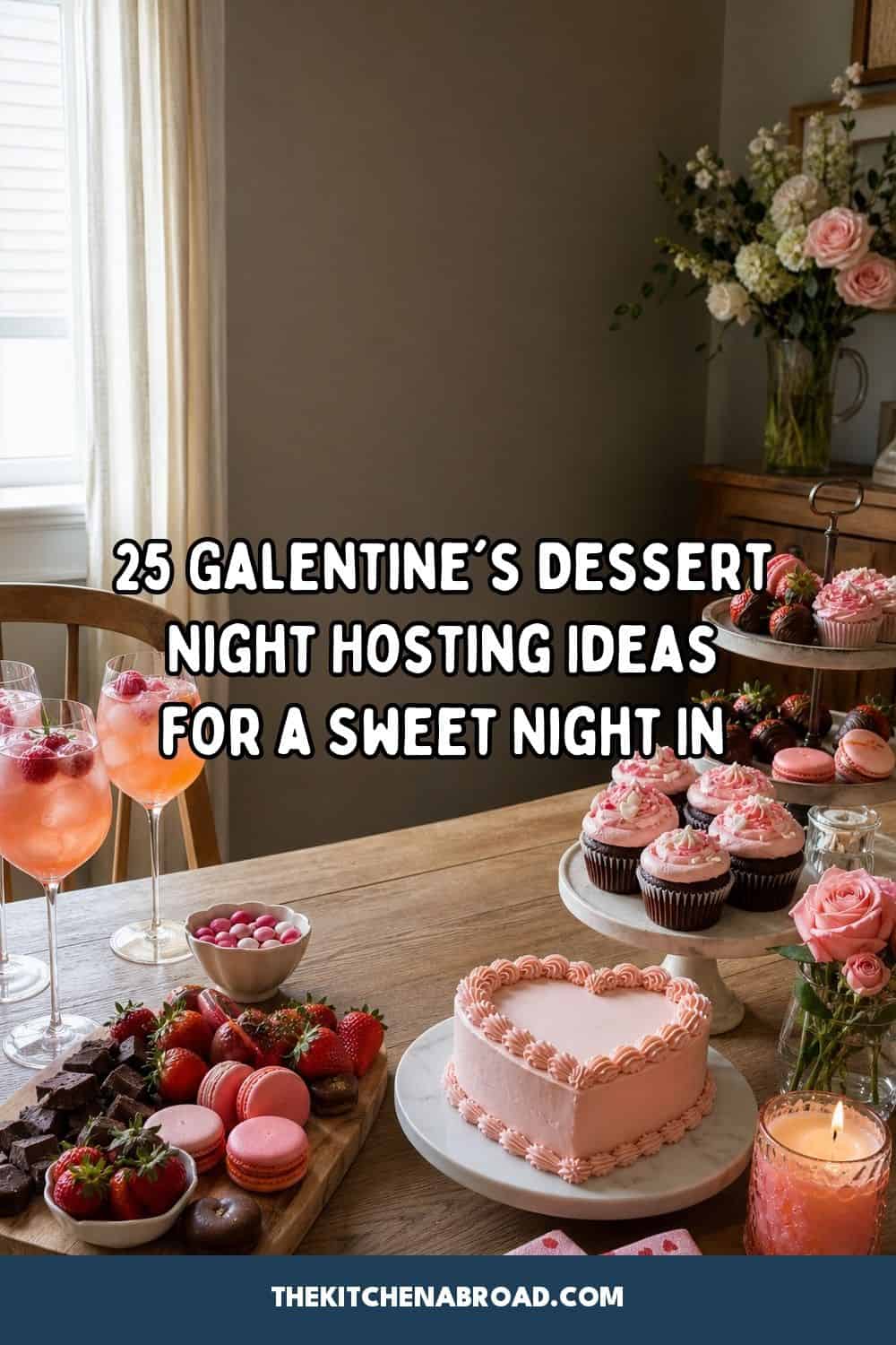 25 Galentine's Dessert Night Hosting Ideas for a Sweet Night In galentines dessert night hosting ideas pinterest pin