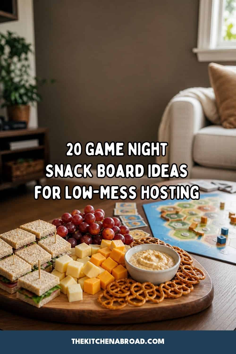 20 Game Night Snack Board Ideas for Low-Mess Hosting game night snack board pinterest pin