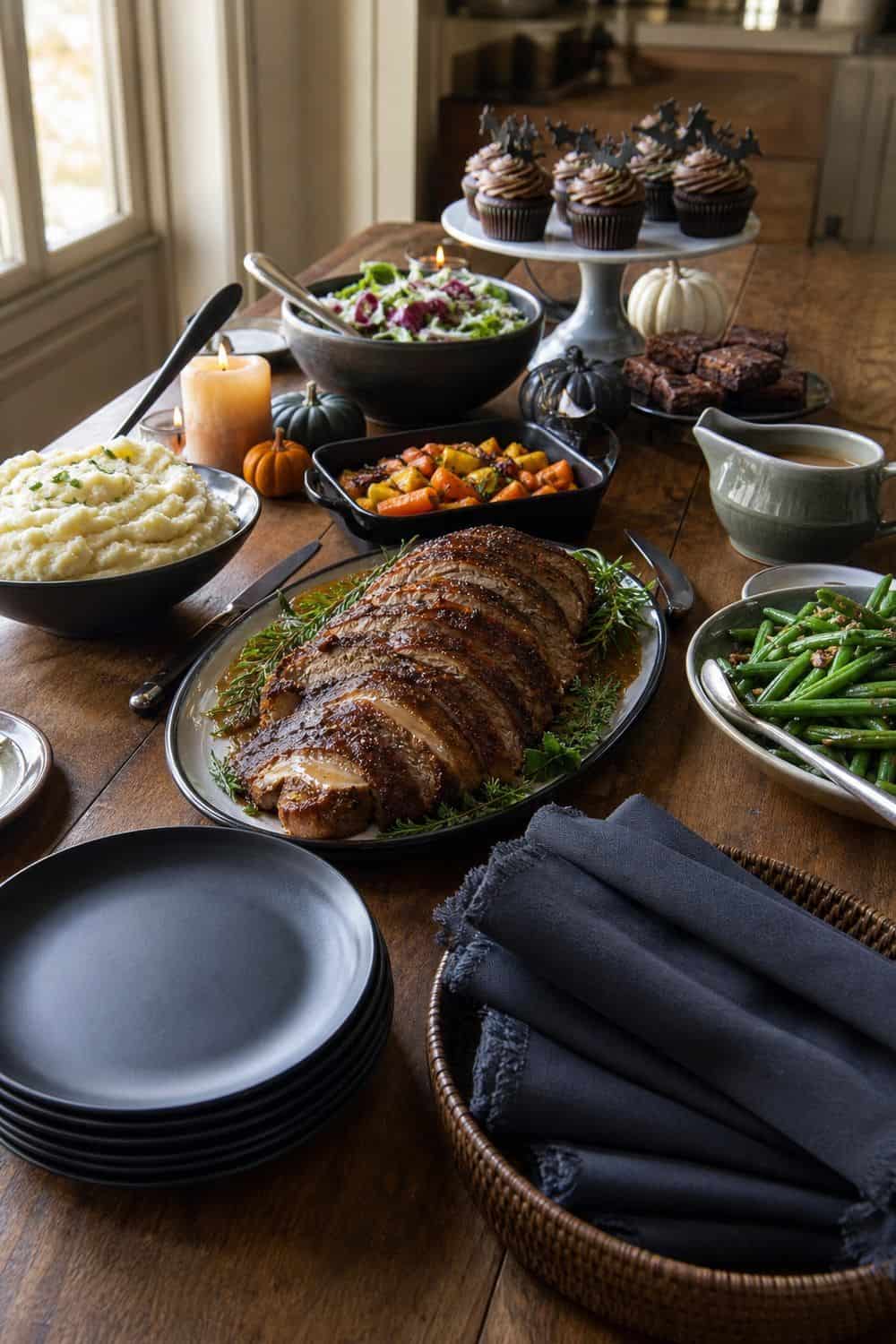 25 Halloween Party Food Ideas for Easy Hosting set the main halloween food table for a Halloween party food hosting spread