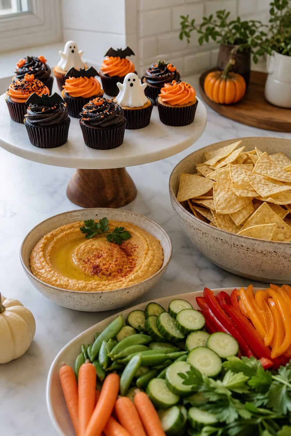 25 Halloween Party Food Ideas for Easy Hosting use one store-bought halloween shortcut for a Halloween party food hosting spread