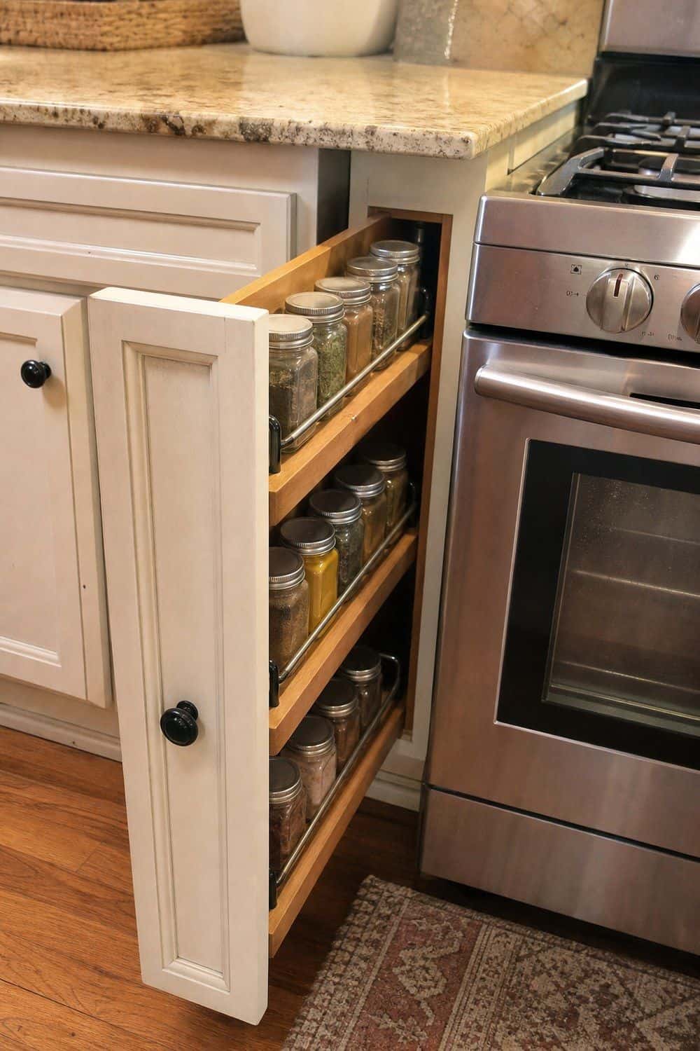 hidden kitchen storage section 13