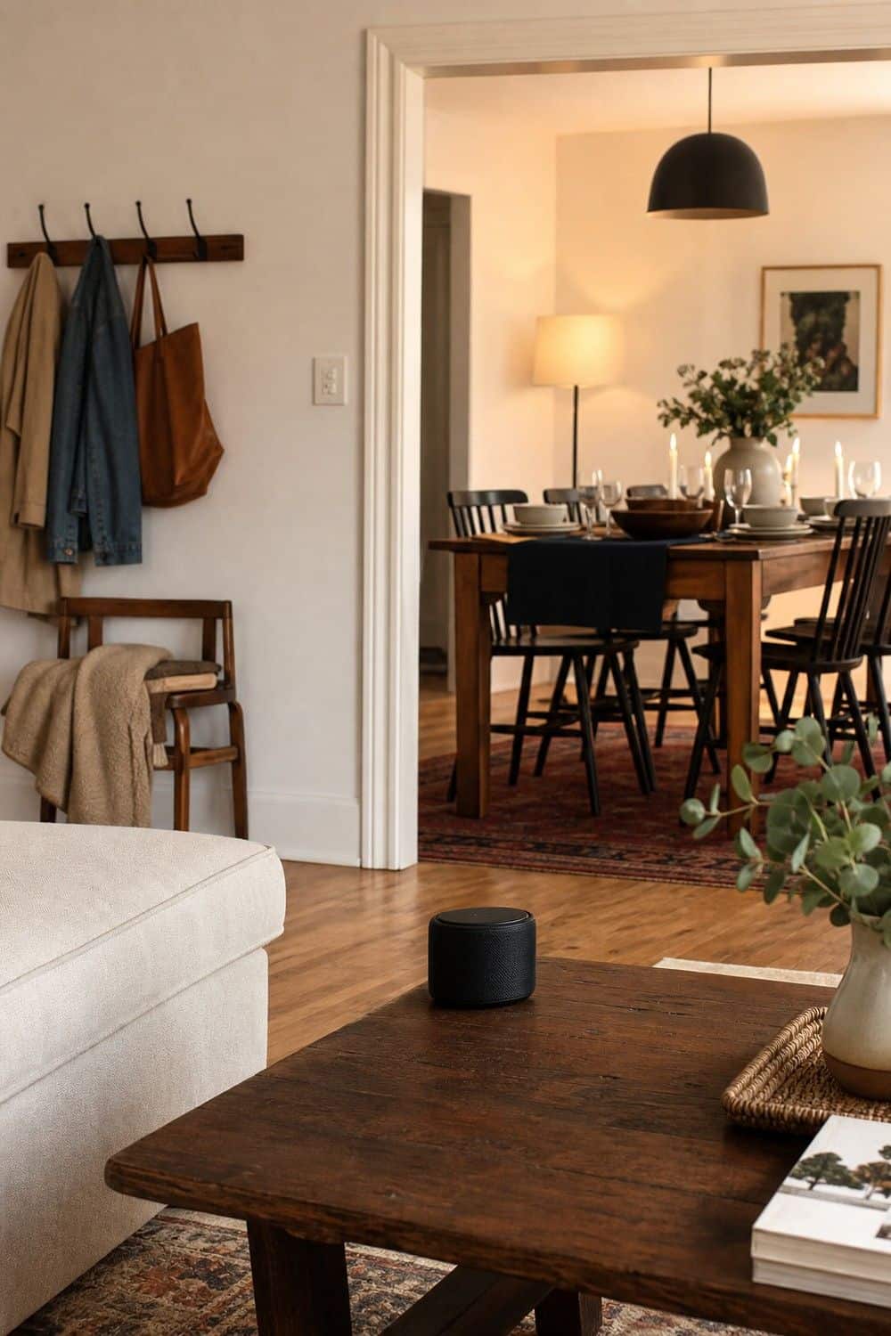25 Holiday Dinner Party Ideas for Easy Hosting Music Before Guests Arrive setup for an easy holiday dinner party.