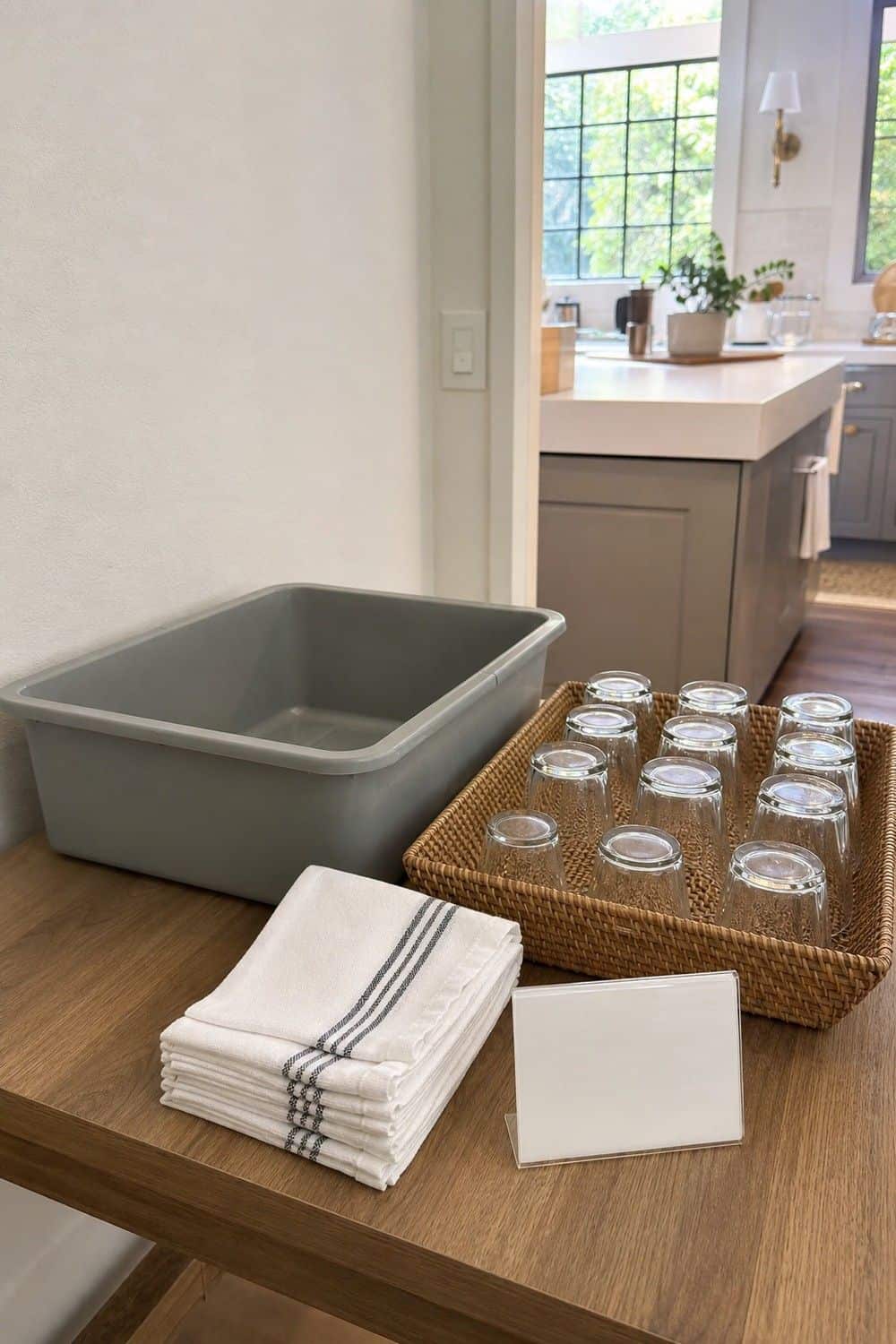 25 Holiday Dinner Party Ideas for Easy Hosting Dish Return Zone Before Dinner setup for an easy holiday dinner party.