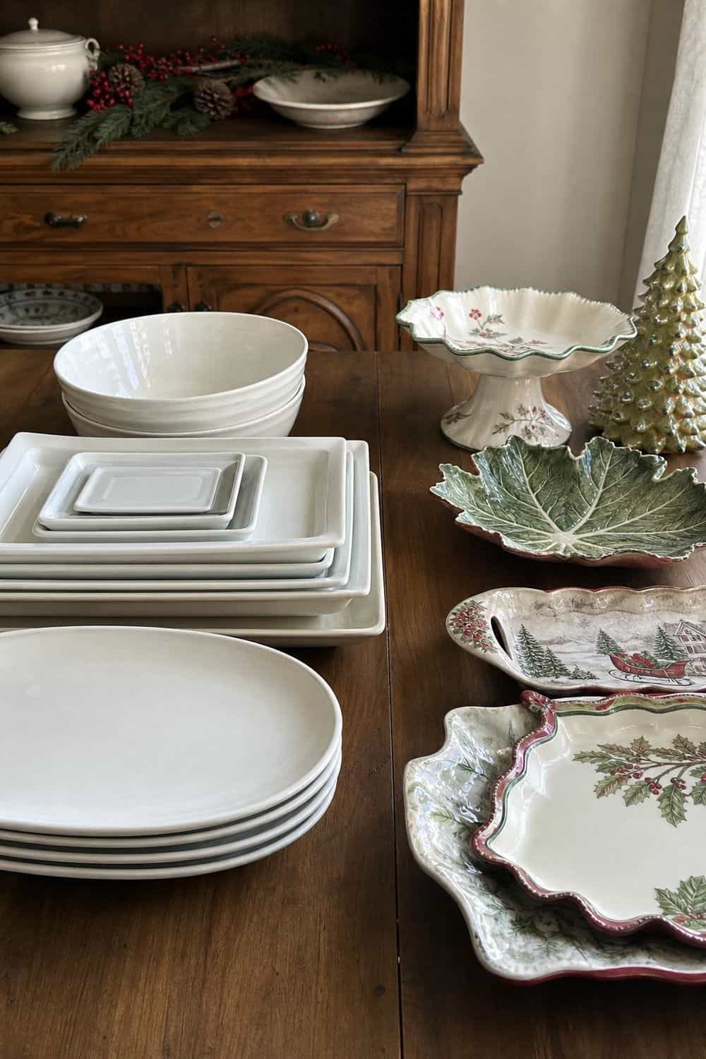 25 Holiday Serving Dish Organization Ideas Separate Decorative-Only Pieces From Food-Safe Workhorses for holiday serving dish organization in a real home kitchen