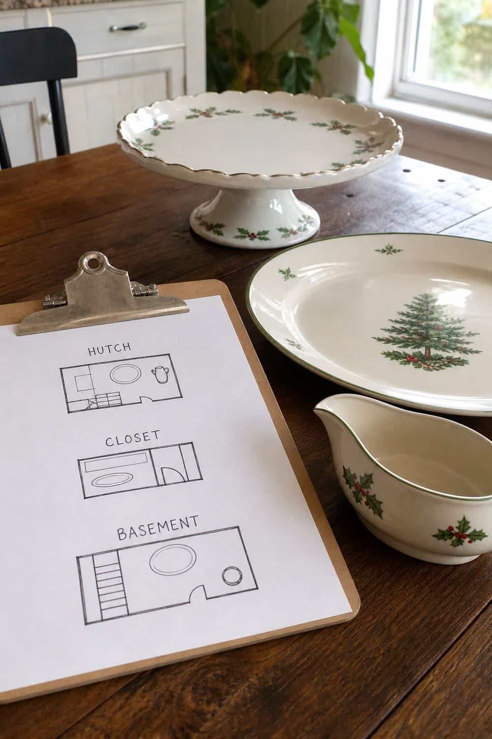 25 Holiday Serving Dish Organization Ideas Make a Quick Map for Pieces Stored in More Than One Place for holiday serving dish organization in a real home kitchen