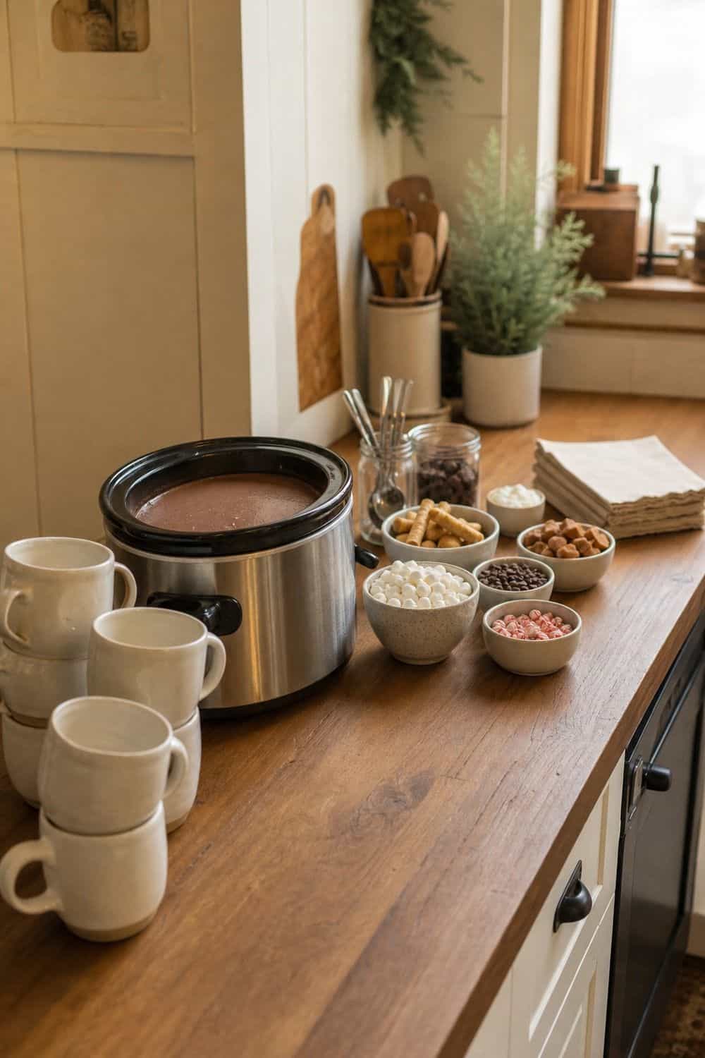 1. Choose a Clear Start-to-Finish Setup hot chocolate bar idea