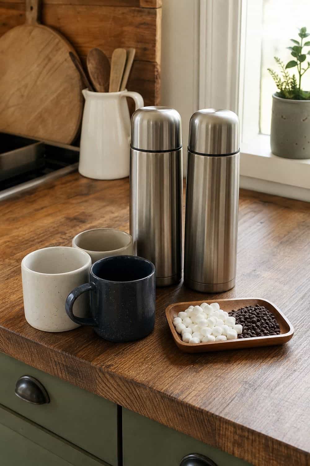 3. Offer a Thermos Version for Small Groups hot chocolate bar idea