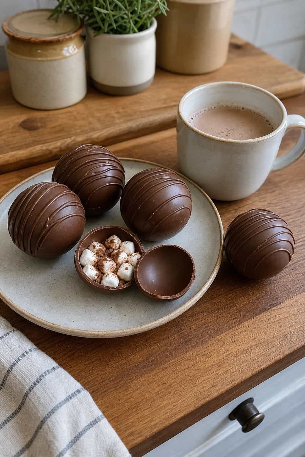 14. Add Hot Cocoa Bombs hot chocolate bar idea