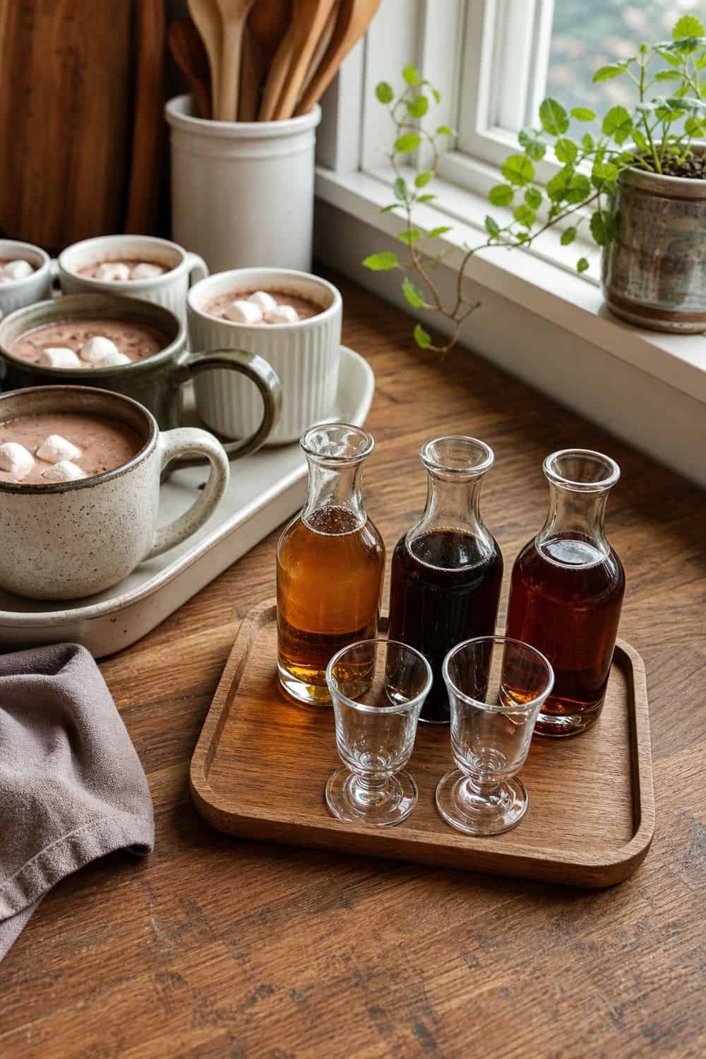 18. Set Adult Add-Ins on a Separate Tray hot chocolate bar idea