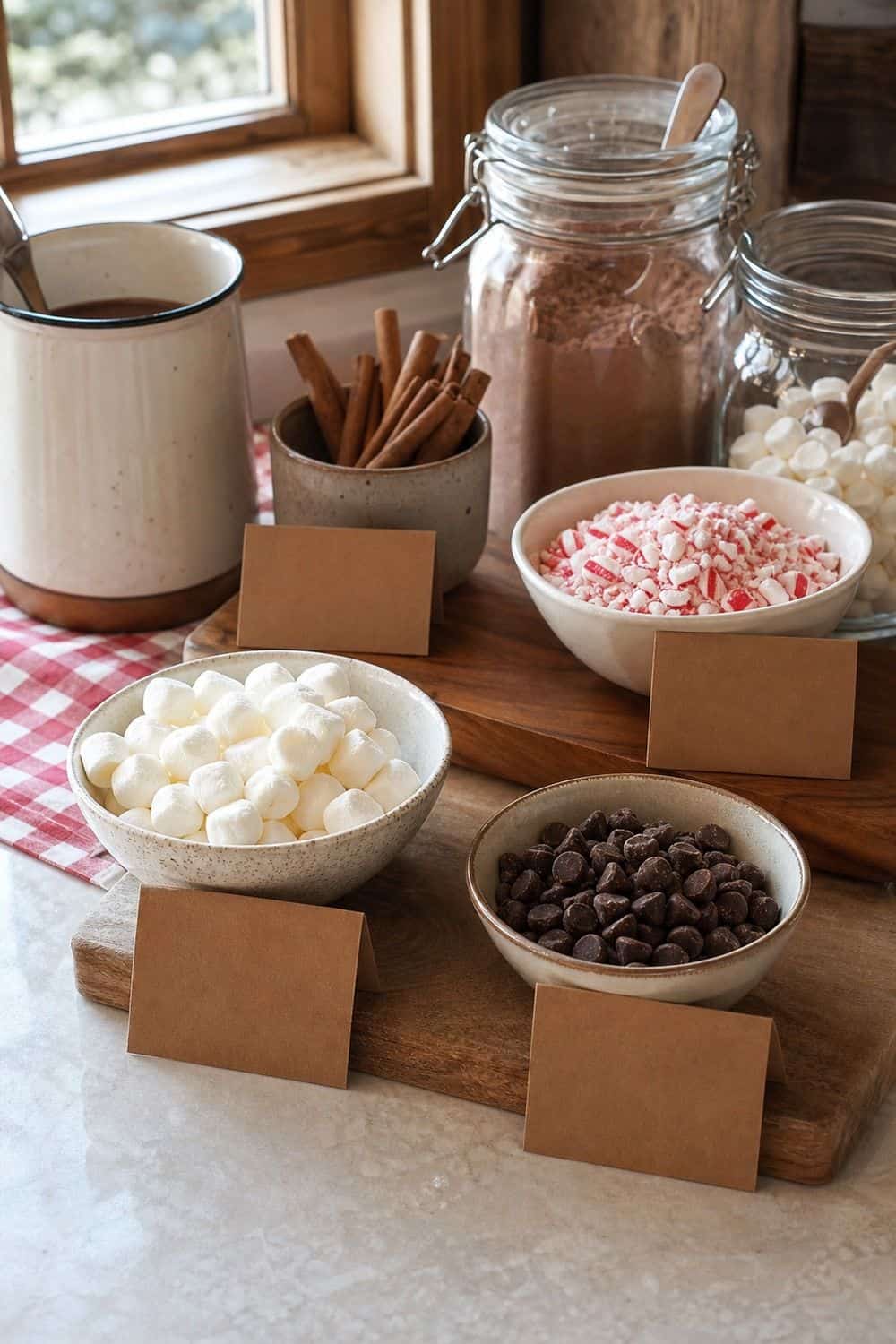19. Label Every Topping hot chocolate bar idea