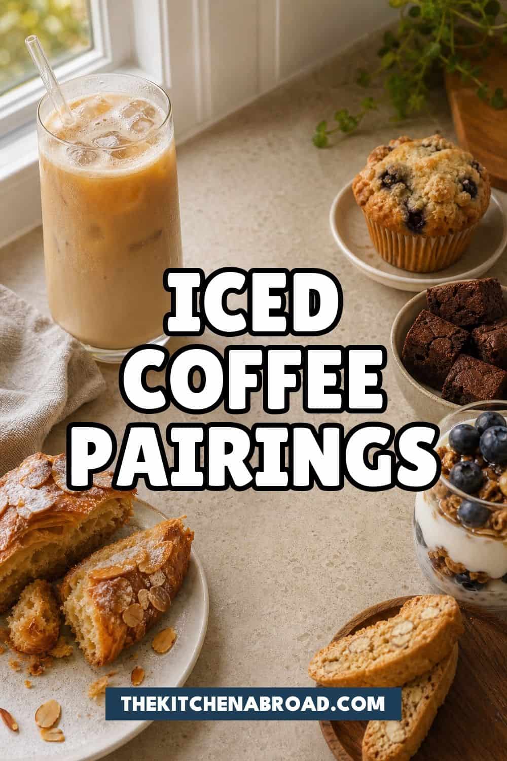 Iced coffee pairings Pinterest pin
