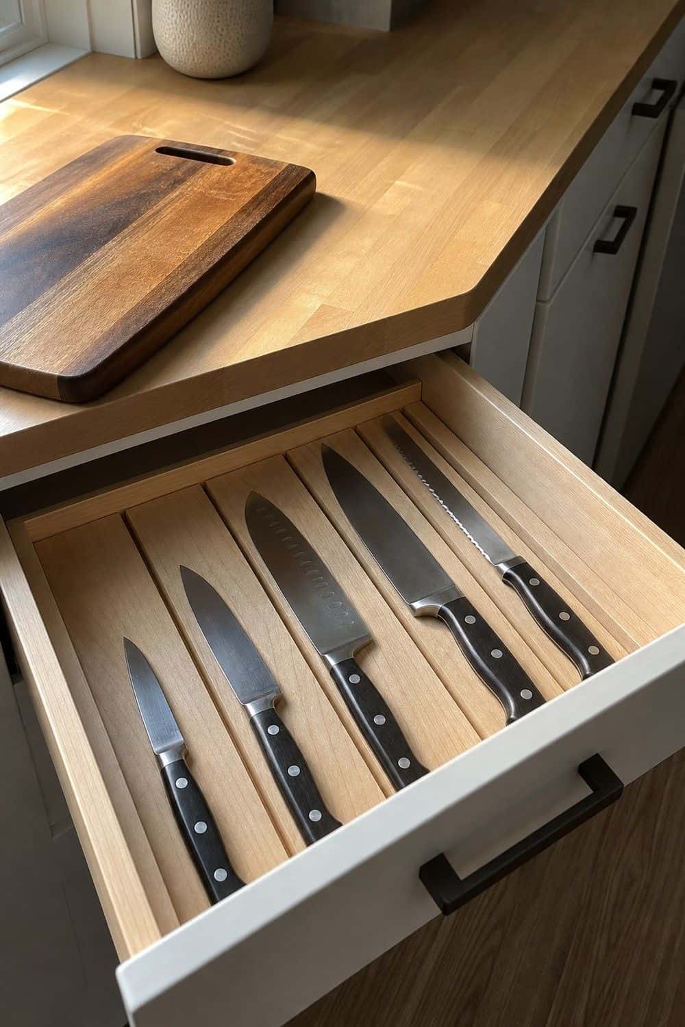 25 IKEA Kitchen Organization Ideas for Smarter Storage 3. Add a Dedicated Knife Insert