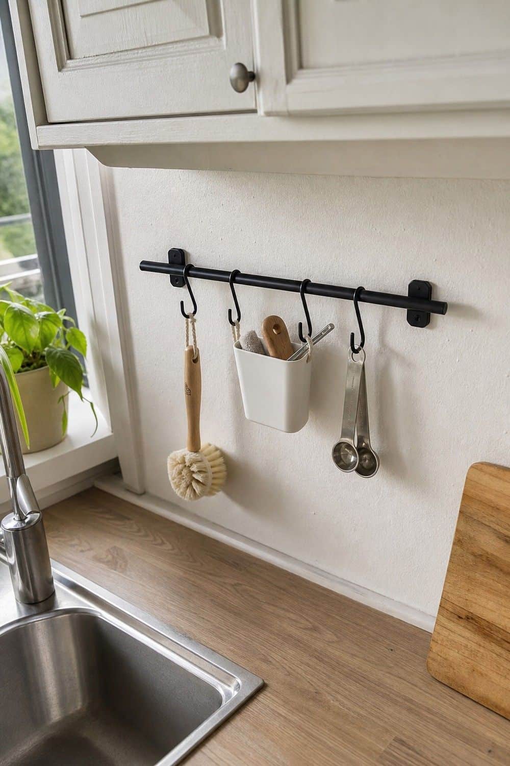 25 IKEA Kitchen Organization Ideas for Smarter Storage 9. Add a SUNNERSTA Rail for Lightweight Tools