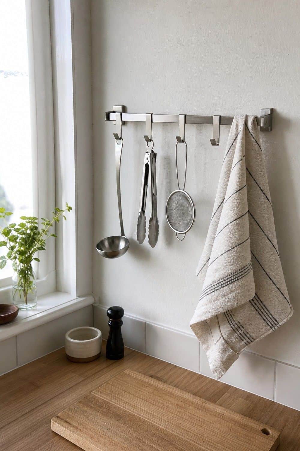 25 IKEA Kitchen Organization Ideas for Smarter Storage 10. Use KUNGSFORS Hooks for Everyday Cooking Tools