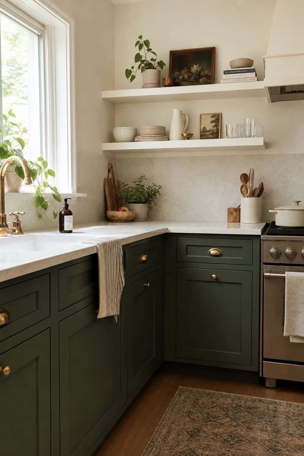 25 Jade Green Kitchen Ideas for Saturated Jewel-Tone Style jade green kitchen ideas section 02