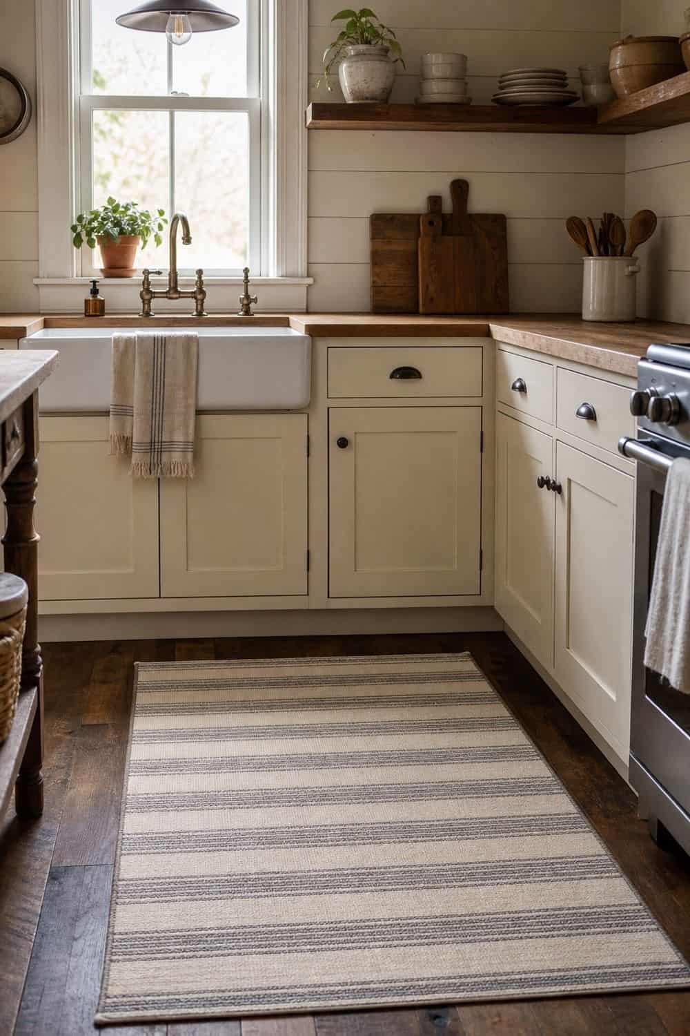 20 Best Kitchen Rugs for a Cozy Kitchen 10. Farmhouse Kitchen Rug for Rustic Warmth