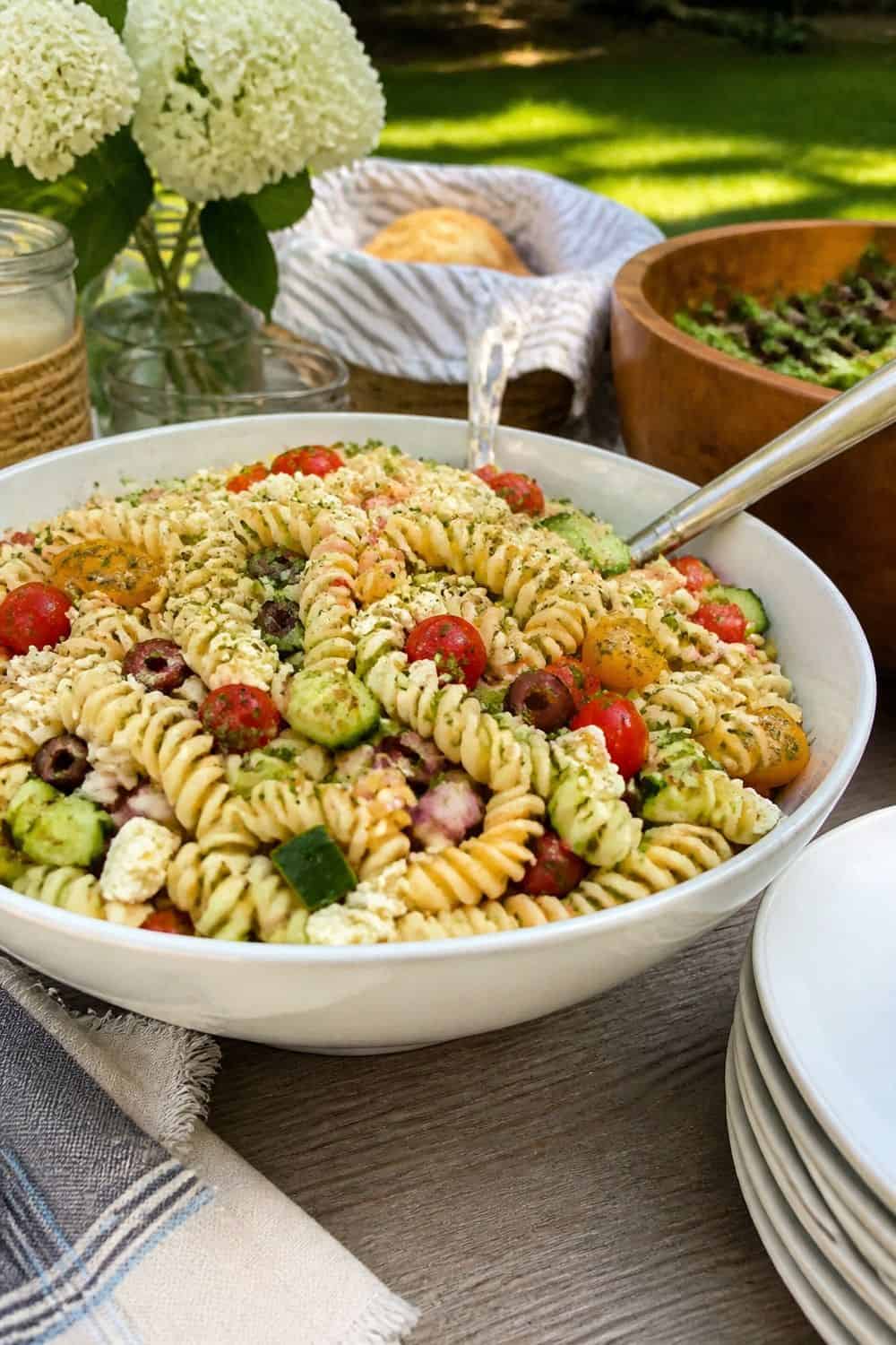 25 Labor Day Cookout Ideas for Easy Hosting 5. One Big Pasta Salad for 25 labor day cookout ideas for easy hosting