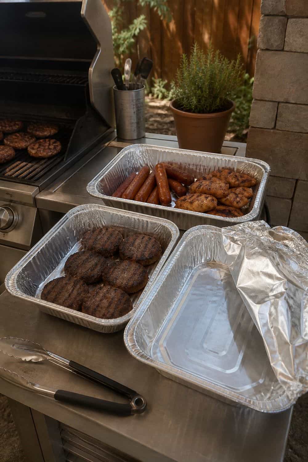 25 Labor Day Cookout Ideas for Easy Hosting 10. Foil Pans for Grill-Side Holding for 25 labor day cookout ideas for easy hosting