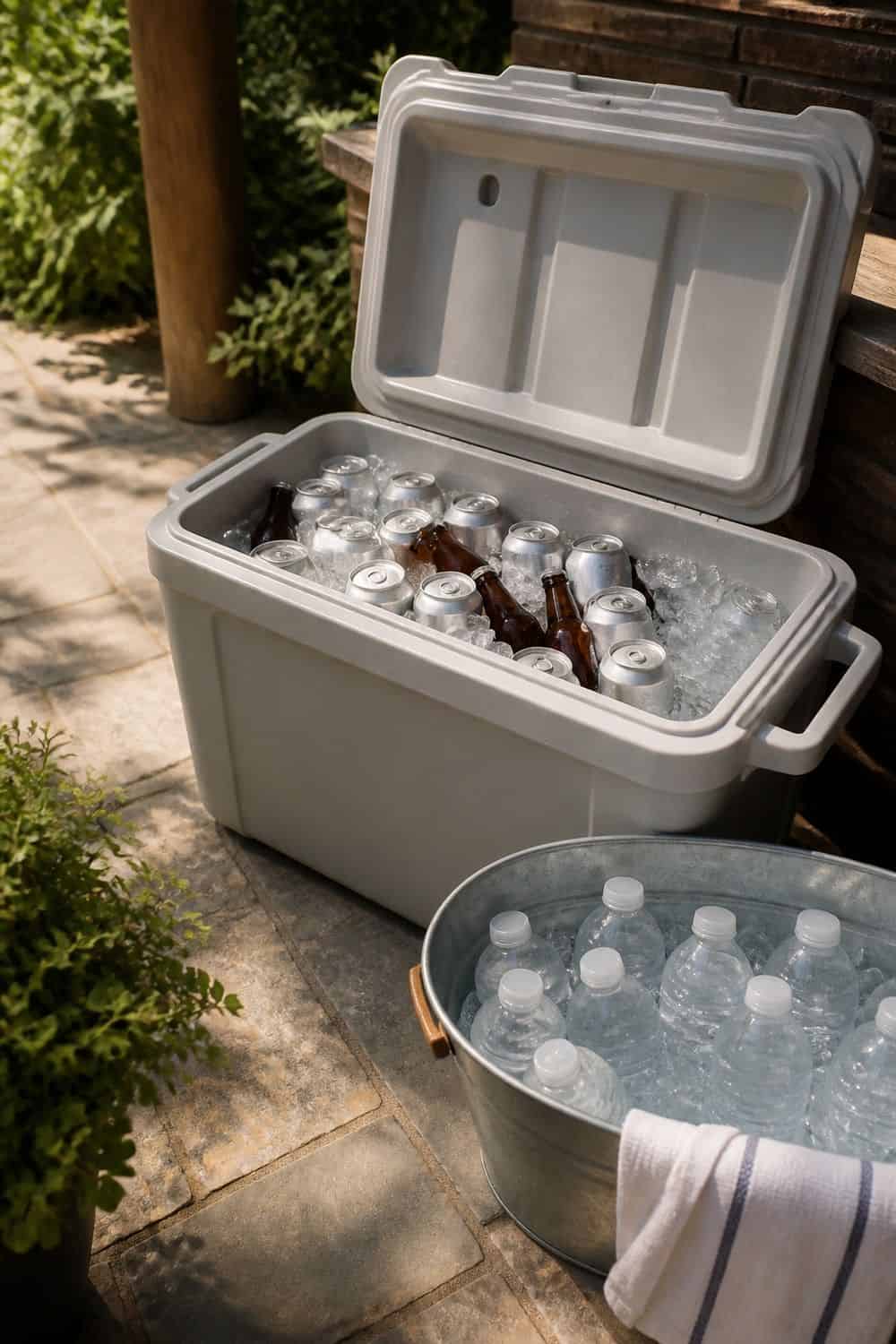 25 Labor Day Cookout Ideas for Easy Hosting 12. Cooler System for Cans and Bottles for 25 labor day cookout ideas for easy hosting