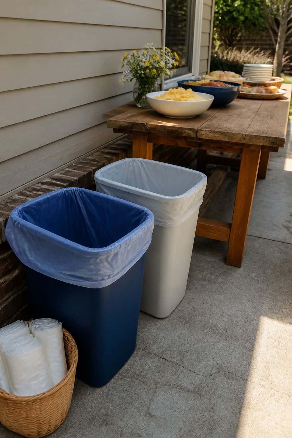 25 Labor Day Cookout Ideas for Easy Hosting 19. Trash and Recycling Guests Can Find for 25 labor day cookout ideas for easy hosting