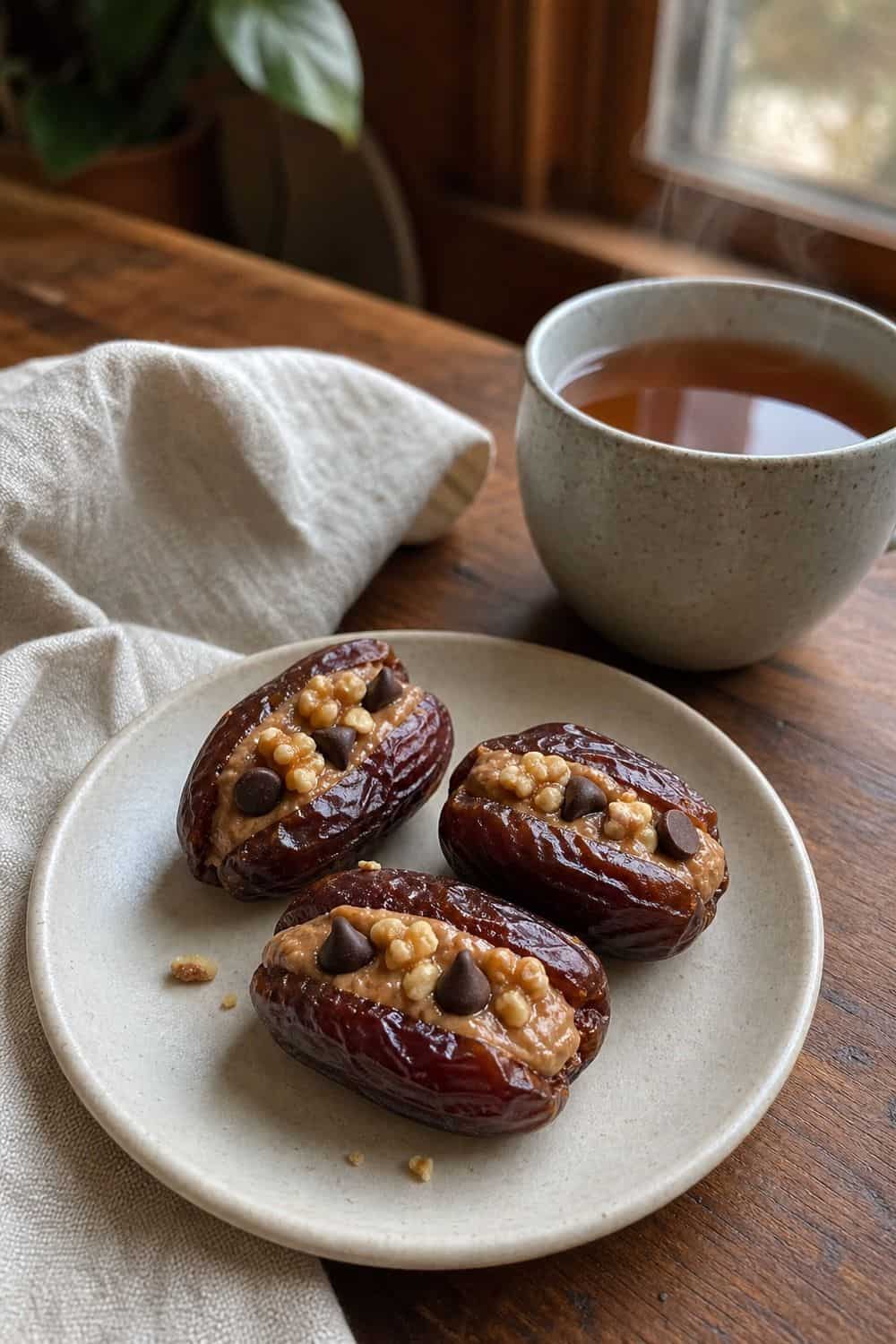 15 Little Treat Plate Ideas for Cozy Food Moments 1. Stuffed Date and Tea Plate