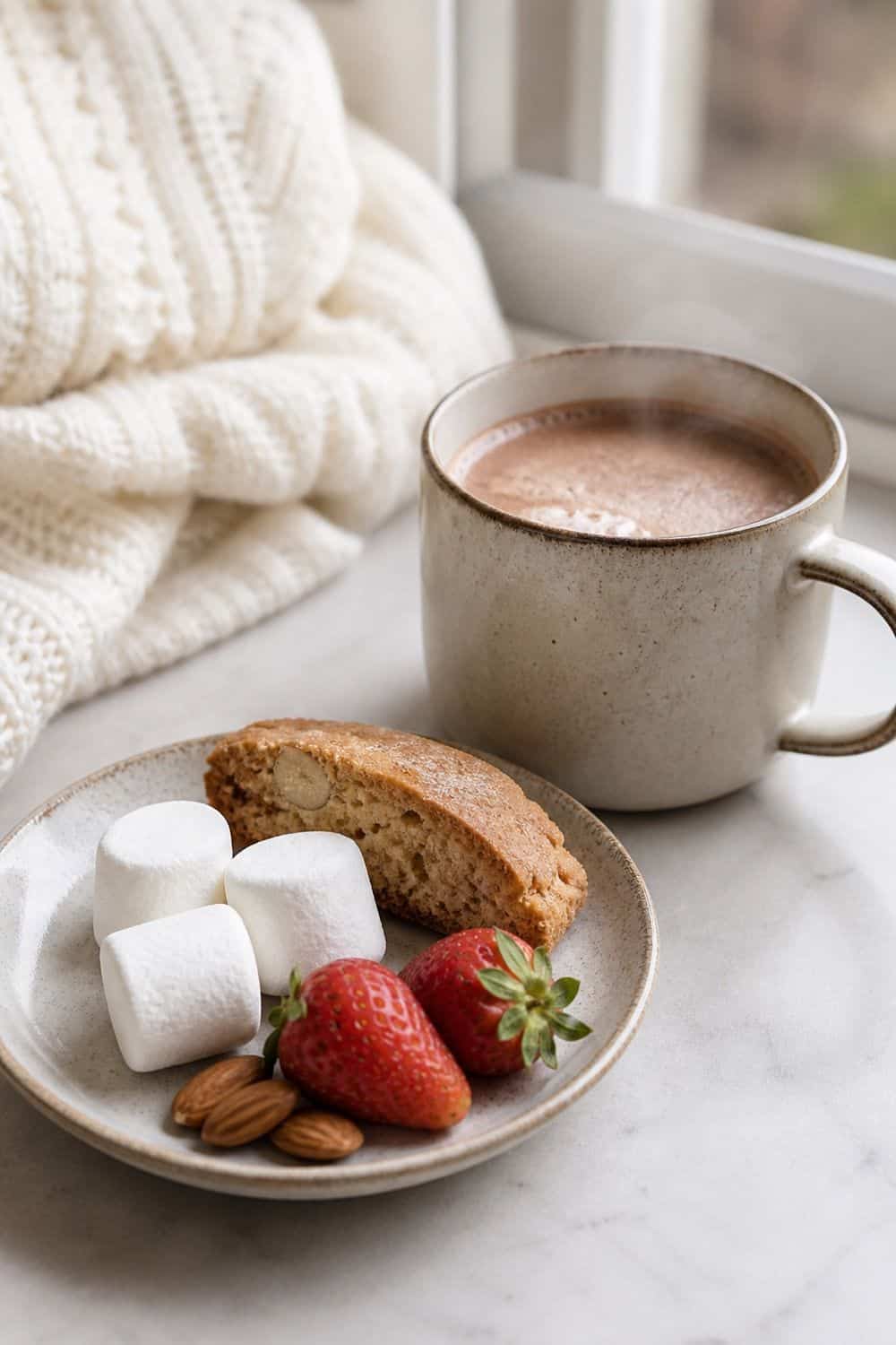 15 Little Treat Plate Ideas for Cozy Food Moments 13. Hot Chocolate and Marshmallow Plate