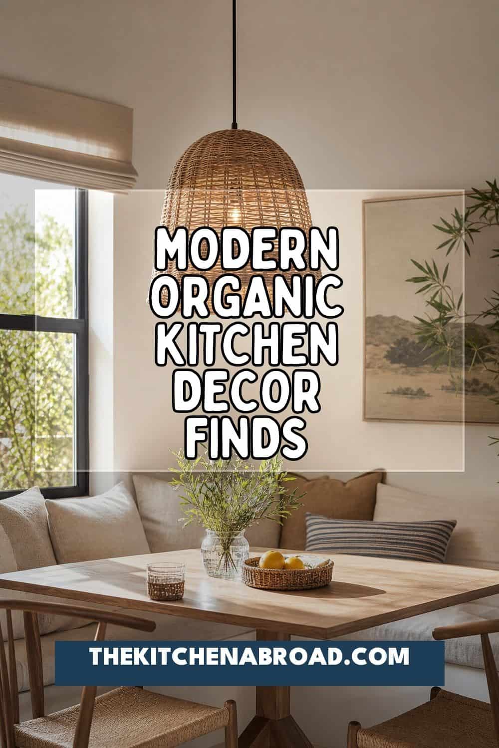 Modern organic kitchen decor finds with warm kitchen styling