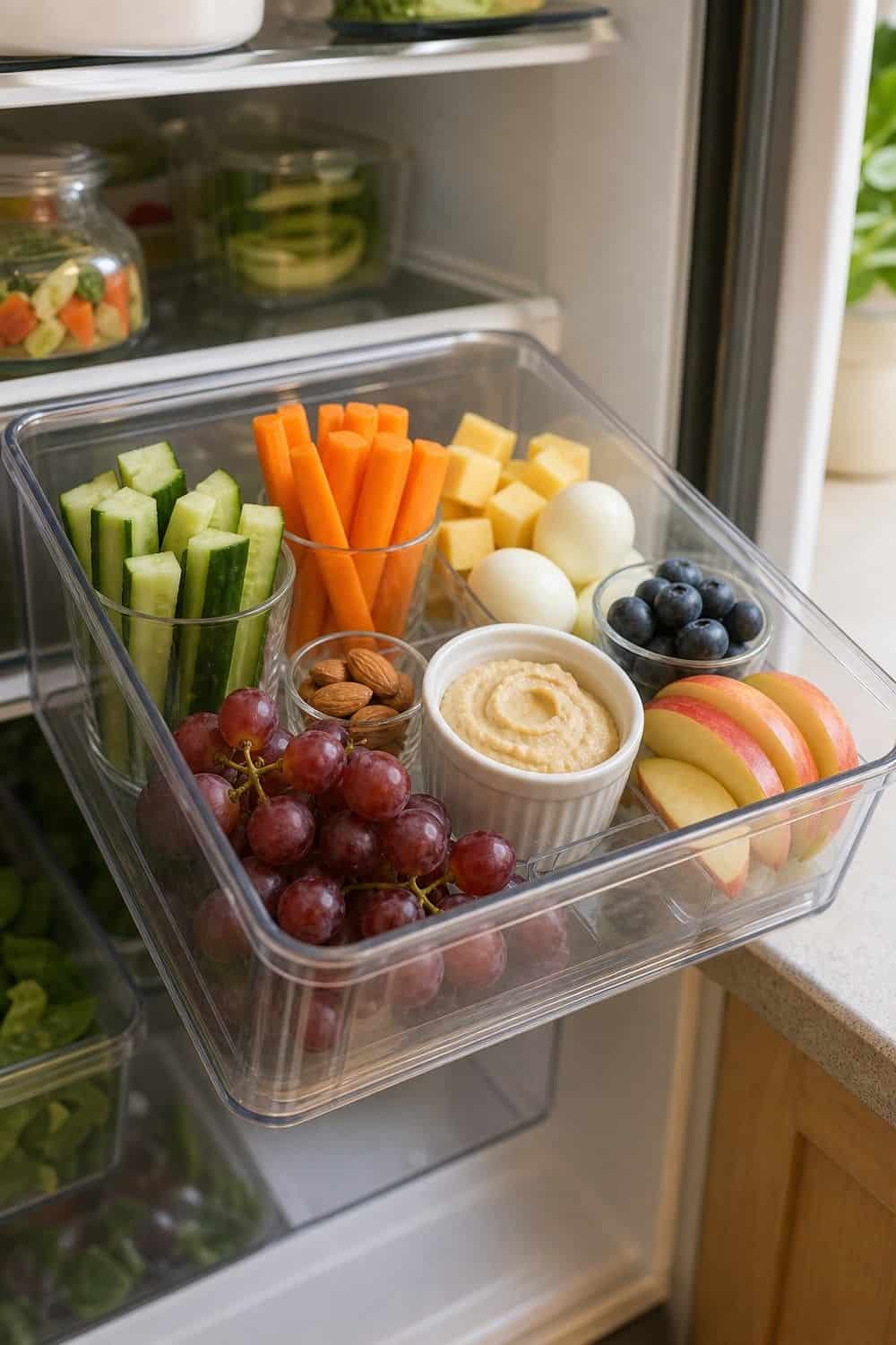 8. Visible Snack Plate Bin
