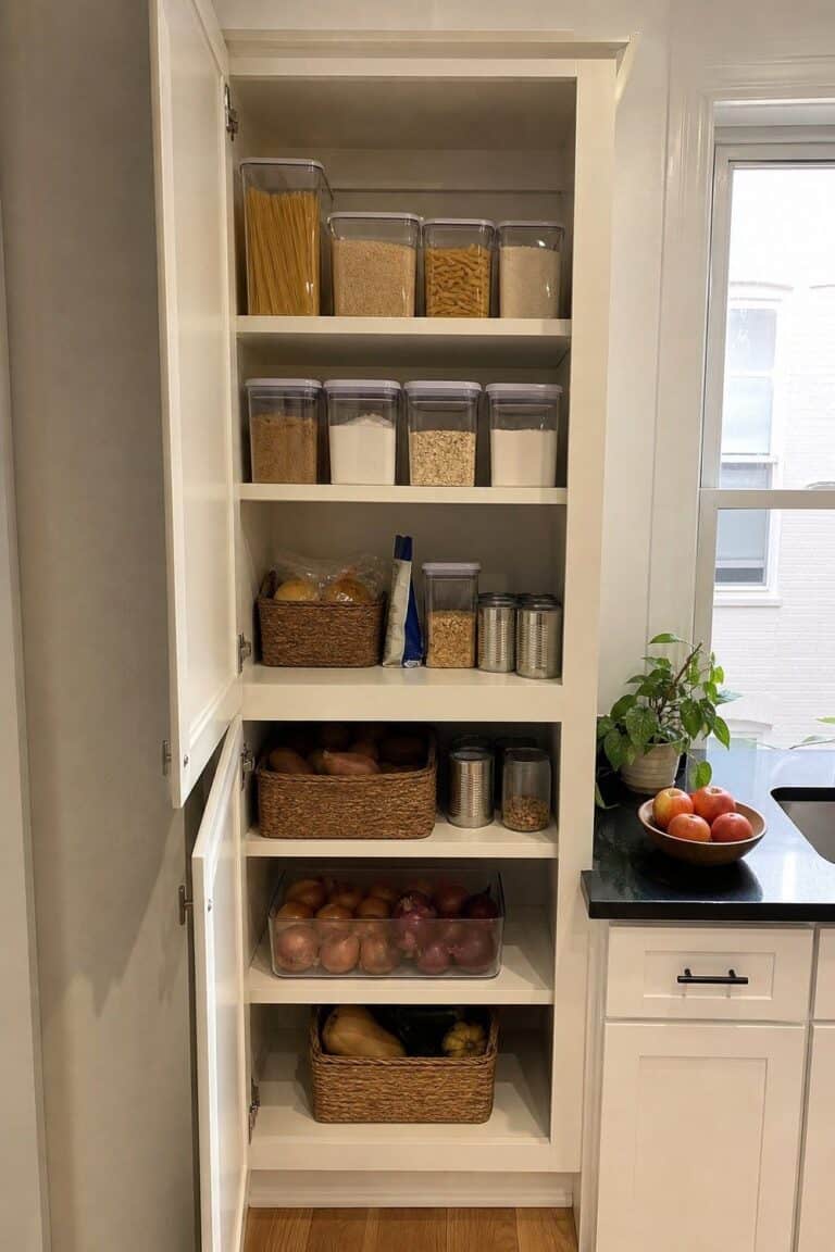 25 No-Pantry Kitchen Organization Ideas with Cabinets, Carts, and Wall Storage