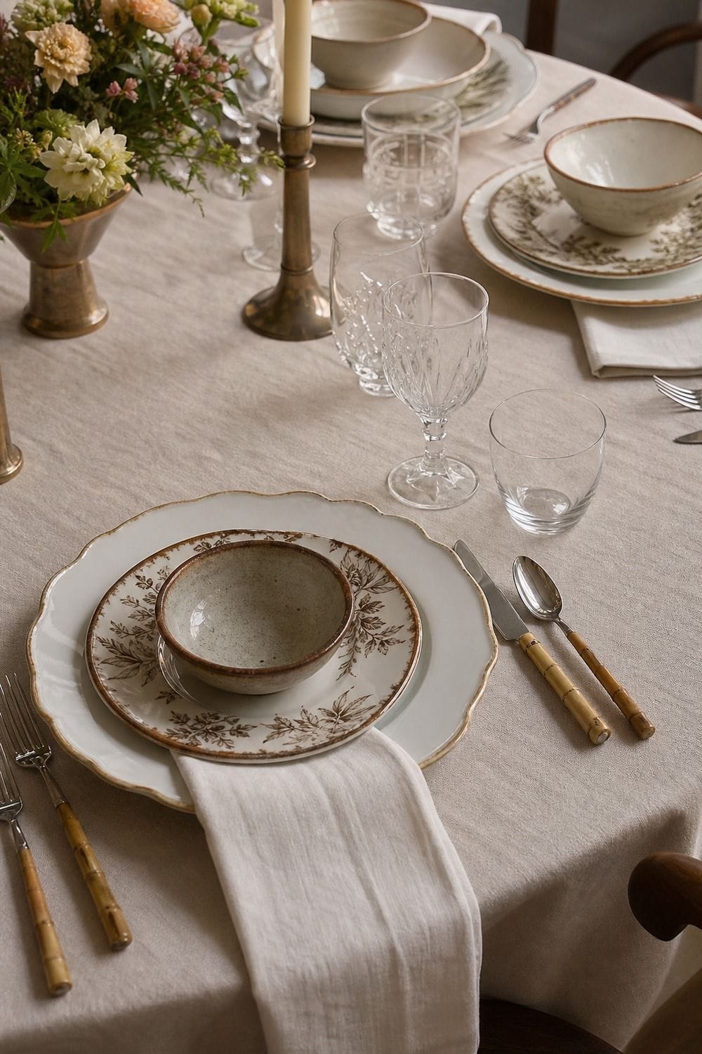 25 Old-World Dinner Party Ideas for Easy Hosting old world dinner party ideas 03 use mismatched plates with one repeating detail