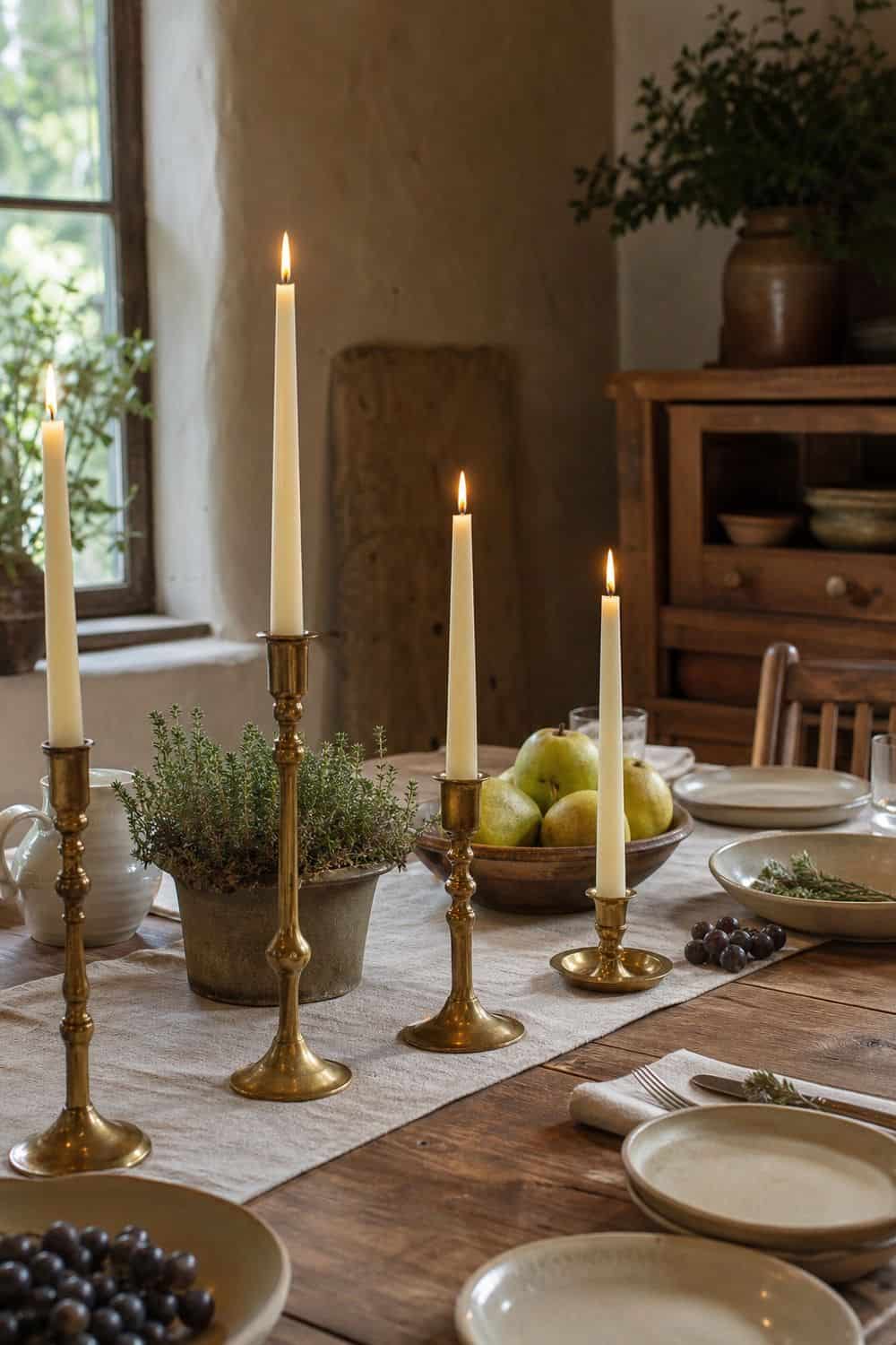 25 Old-World Dinner Party Ideas for Easy Hosting old world dinner party ideas 04 add taper candles in uneven heights