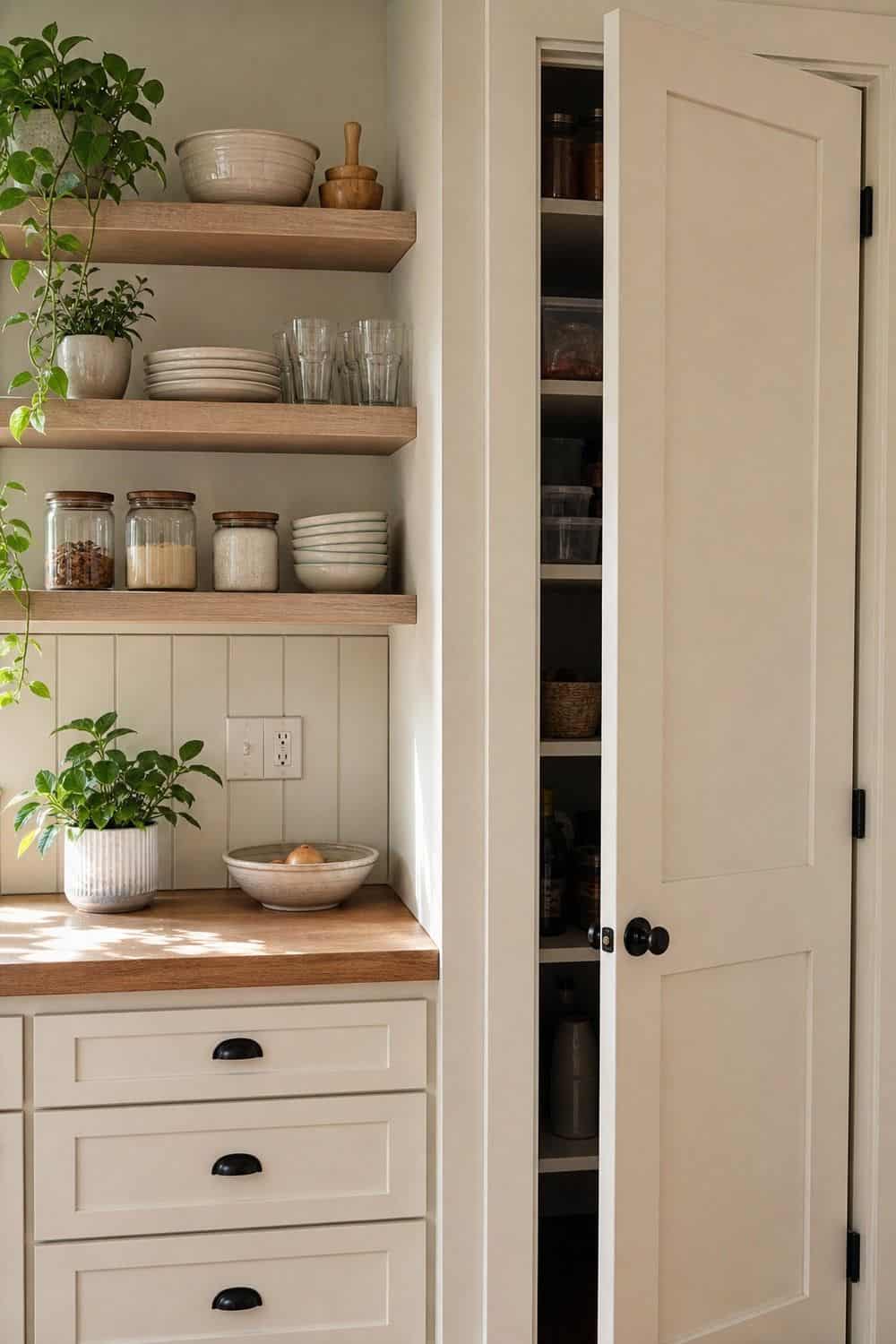 25 Open Shelving Kitchen Ideas for Display and Daily Use Store Packaged Food in Closed Storage open shelving kitchen idea