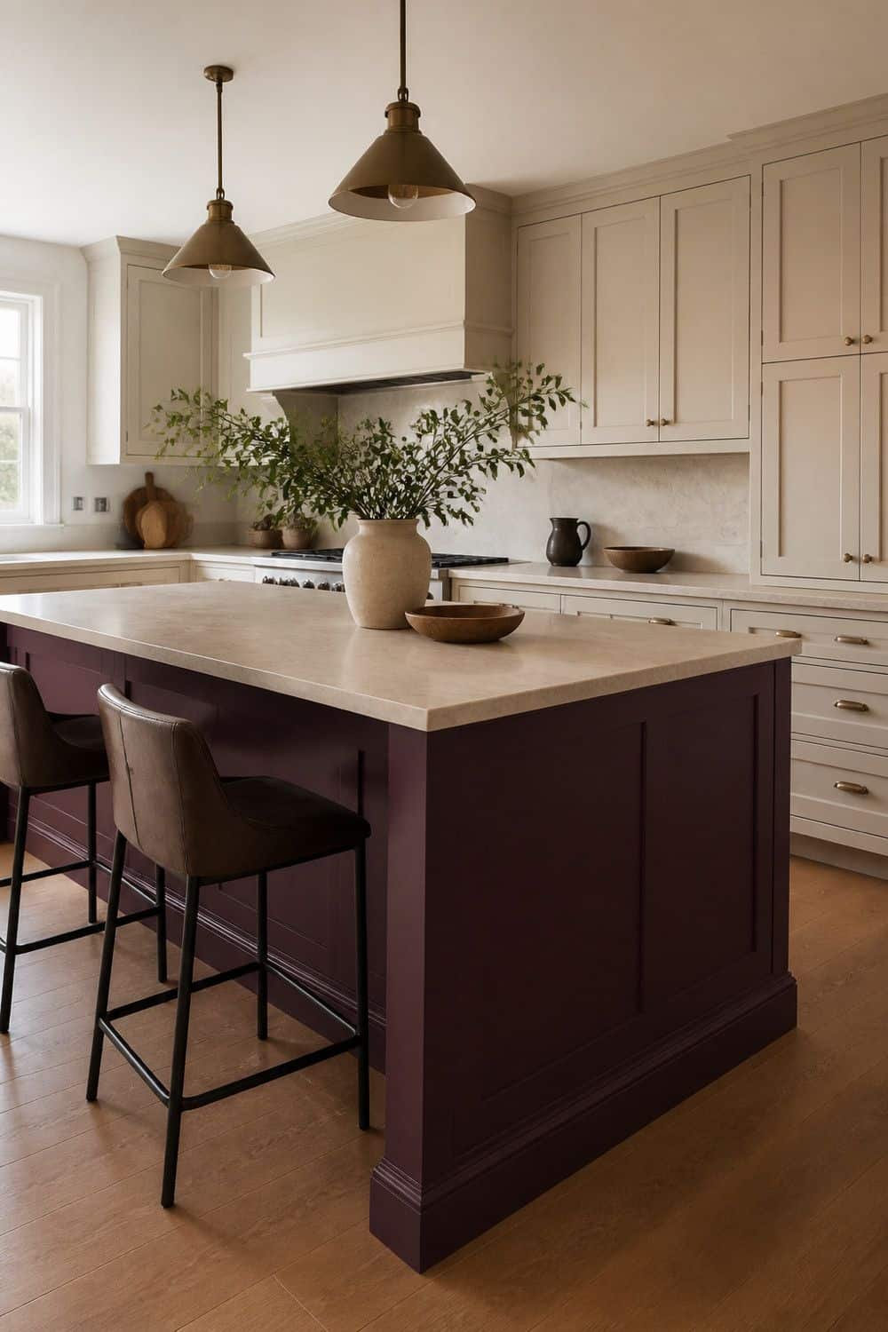 25 Plum Noir Kitchen Ideas for Dark, Dramatic Style 3. Use Plum Noir on the Kitchen Island