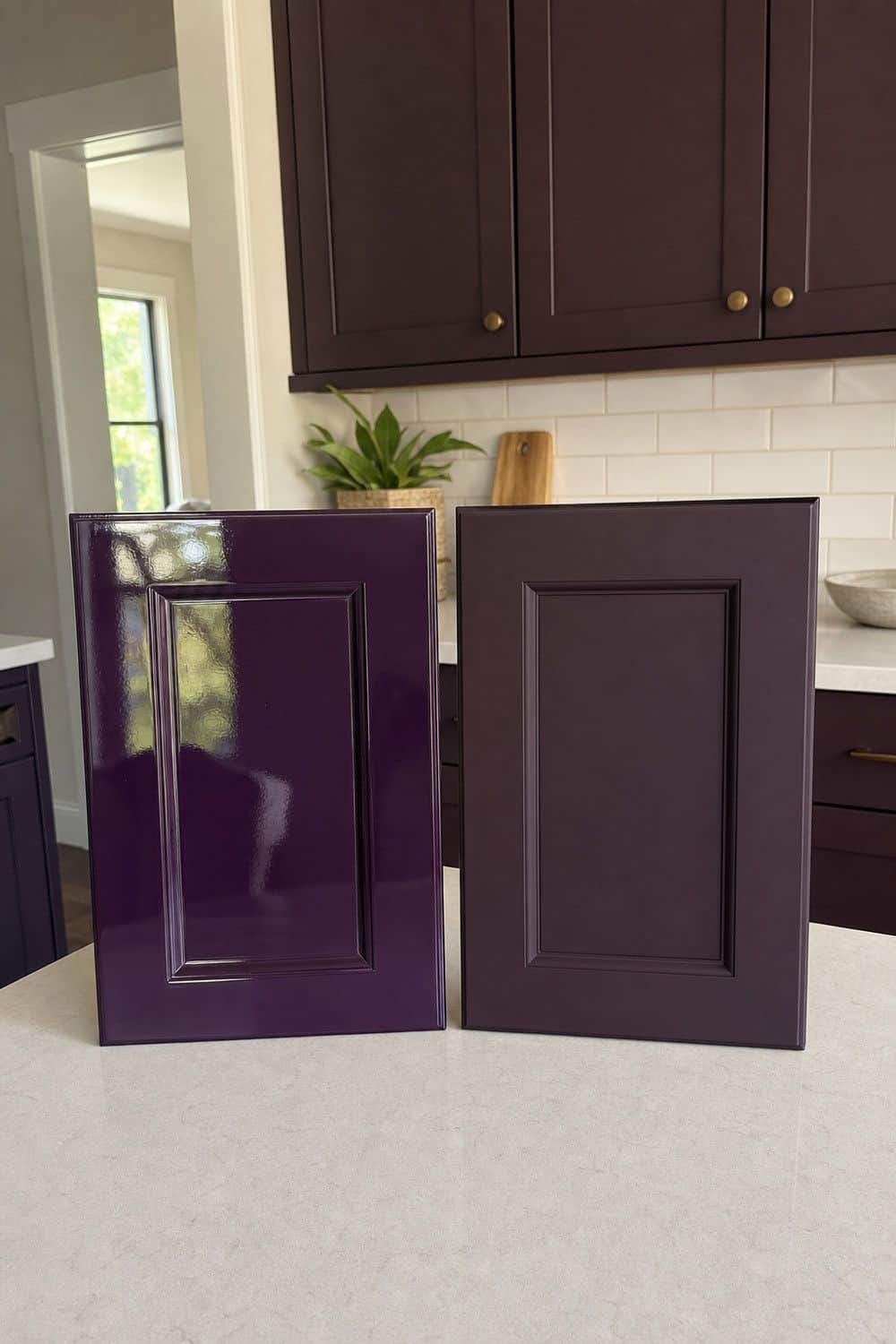 25 Plum Noir Kitchen Ideas for Dark, Dramatic Style 23. Avoid Glossy Grape Purple Finishes