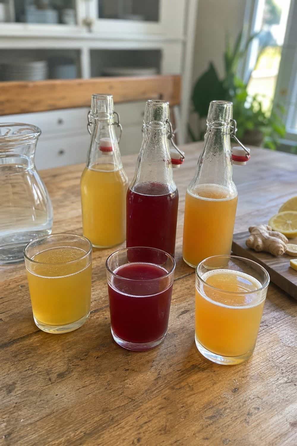15 Probiotic Drink Station Ideas for Cozy Food Moments 2. Kombucha Flavor Flight