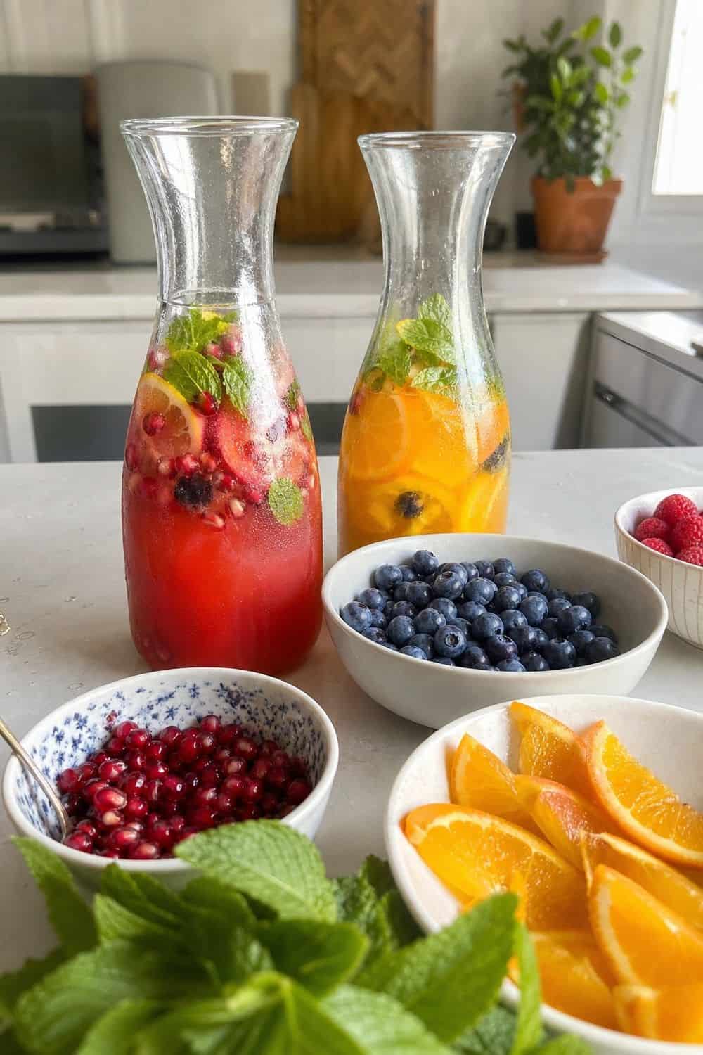15 Probiotic Drink Station Ideas for Cozy Food Moments 6. Probiotic Juice and Fruit Garnish Station