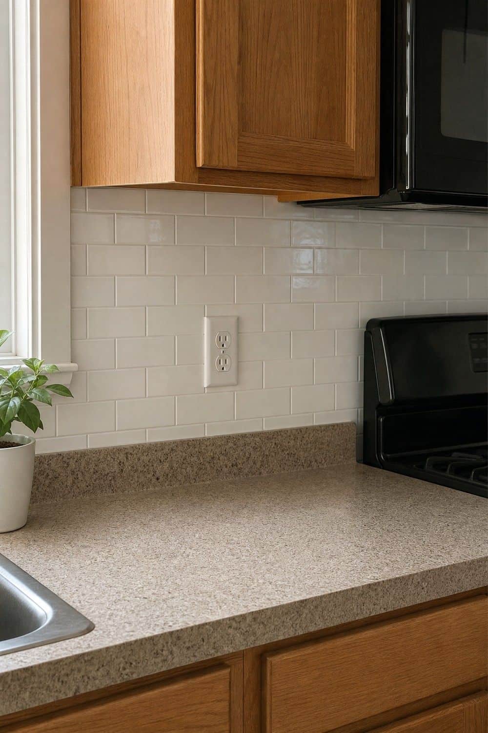 1. Peel and Stick Backsplash Tile for Builder-Grade Walls