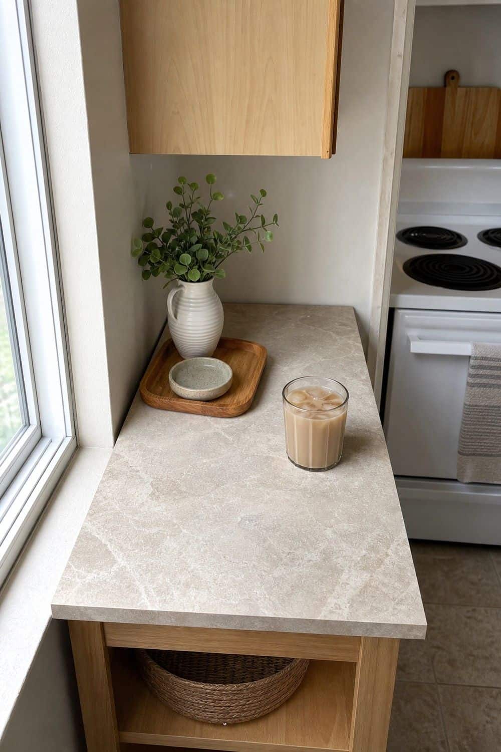 3. Peel and Stick Contact Paper for Countertop Camouflage