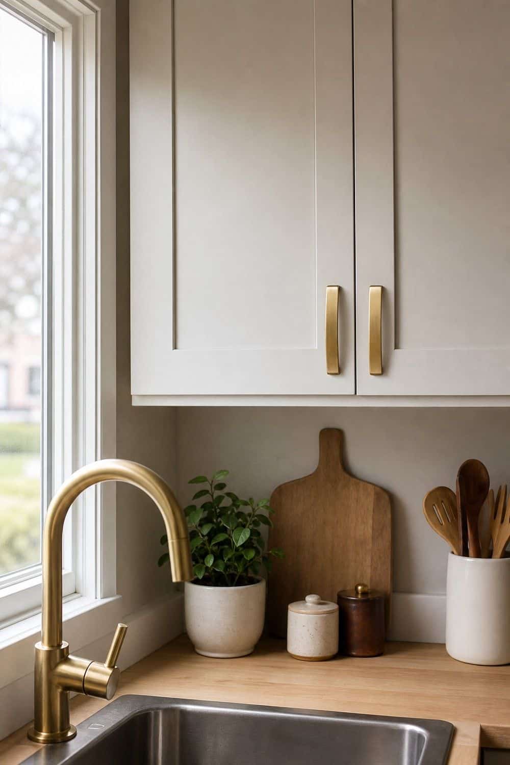 4. Adhesive Cabinet Handles for a No-Drill Detail