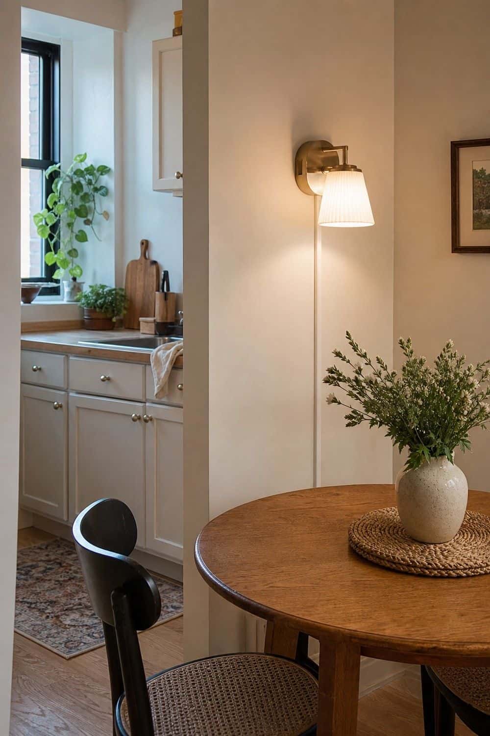 8. Plug In Wall Sconce for Soft Kitchen Lighting