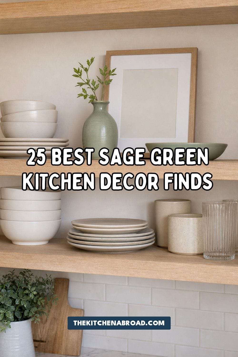 sage green kitchen decor finds pinterest pin