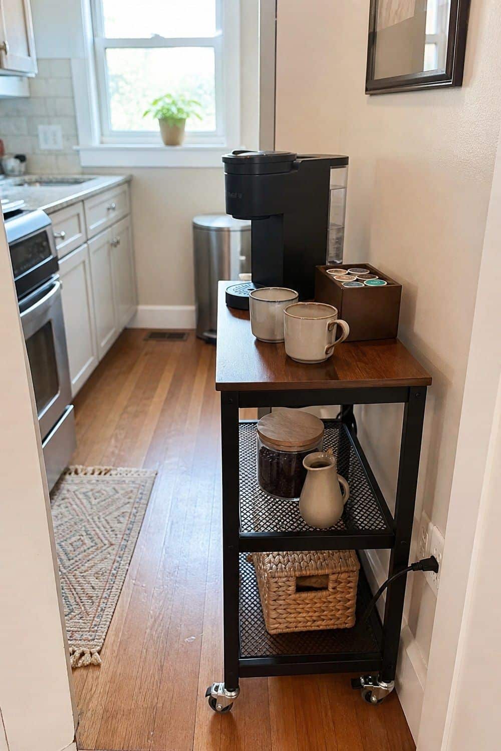 15 Small Kitchen Coffee Station Ideas for Tiny Counters small kitchen coffee station ideas section 10