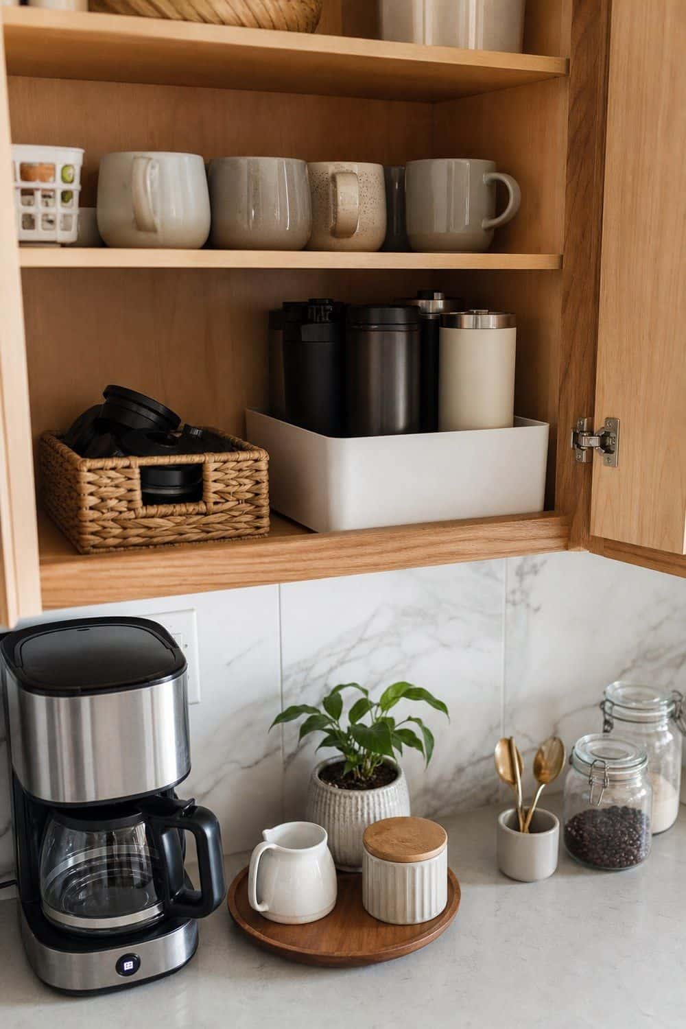 15 Small Kitchen Coffee Station Ideas for Tiny Counters small kitchen coffee station ideas section 12