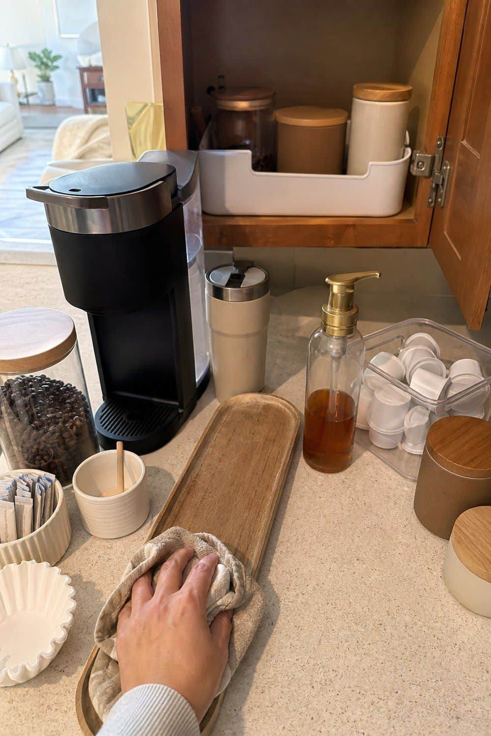 15 Small Kitchen Coffee Station Ideas for Tiny Counters small kitchen coffee station ideas section 15