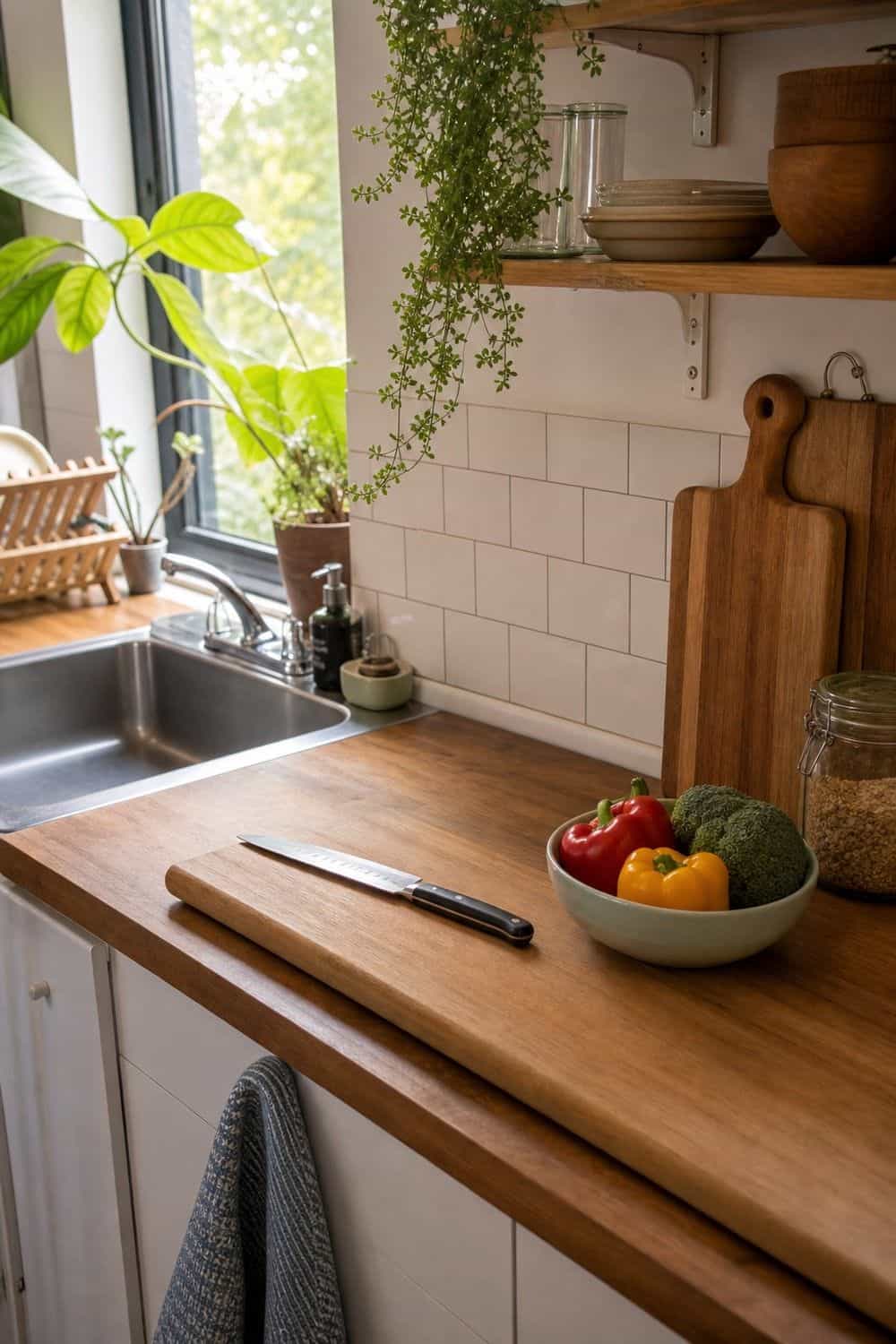 25 Small Kitchen Organization Ideas That Save Space small kitchen organization section 03 keep one prep surface clear