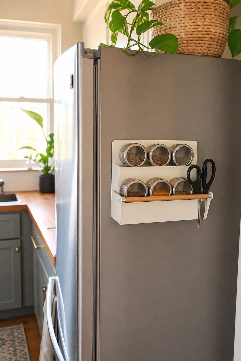 25 Small Kitchen Organization Ideas That Save Space small kitchen organization section 22 add magnetic storage to the fridge side