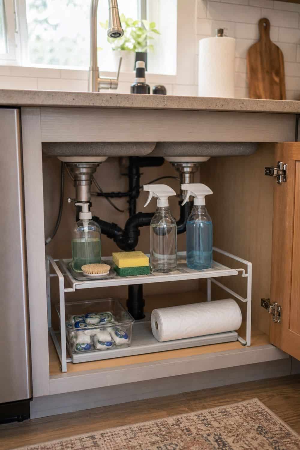 15 Best Small Kitchen Storage Products Worth Buying Under Sink Organizer for Cleaning Supplies