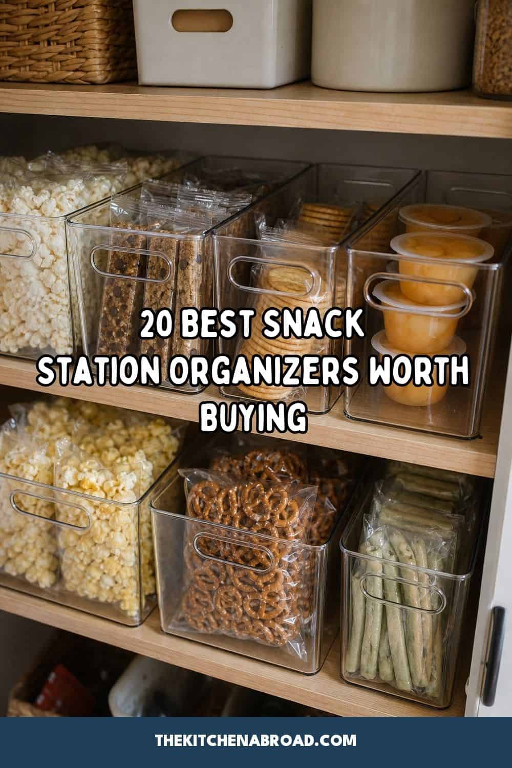 snack station organizers pinterest pin